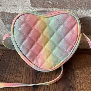 Heart purse pastel purses cute purses rainbow heart purse cute shimmer purse